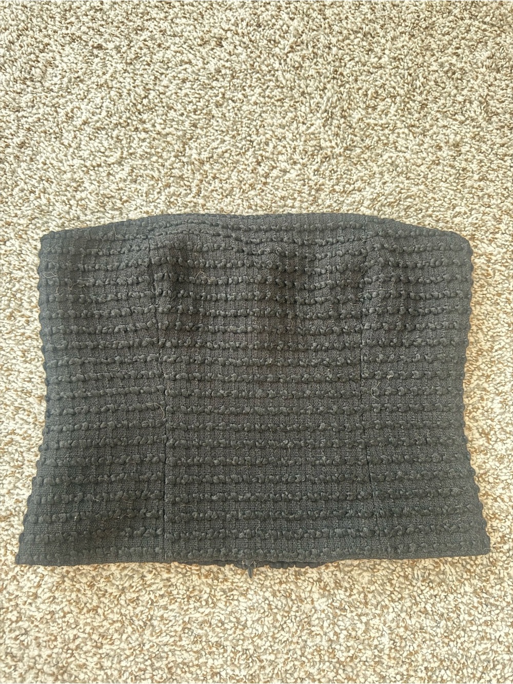 Black Textured Tube Top